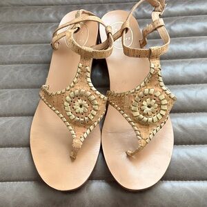 Jack Rogers Elise Block Heel Cork Sandals - 10M